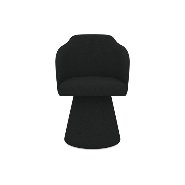Scaun de sufragerie negru tapițat Kanoa – Makamii-image-1
