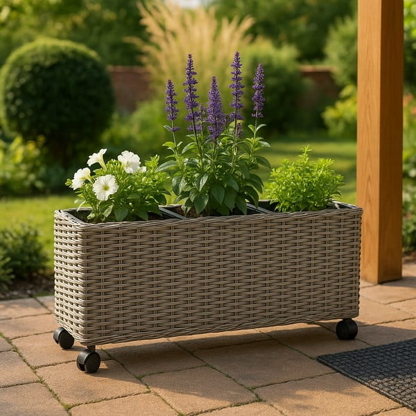 Ghiveci de grădină Bonami Essentials Natural, gri-image-1