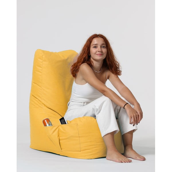 Fotoliu bean bag galben Diamond – Floriane Garden-image-3