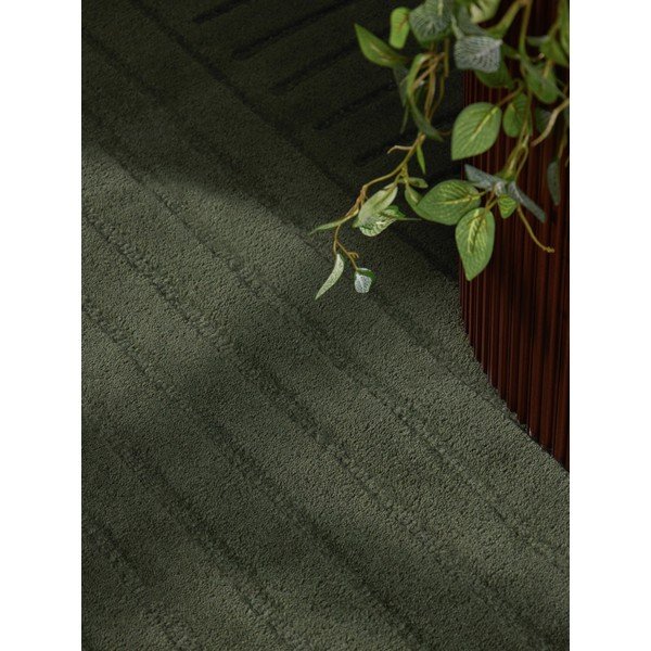 Covor verde închis țesut manual rotund din lână ø 200 cm Arcura – Vikosa-image-3