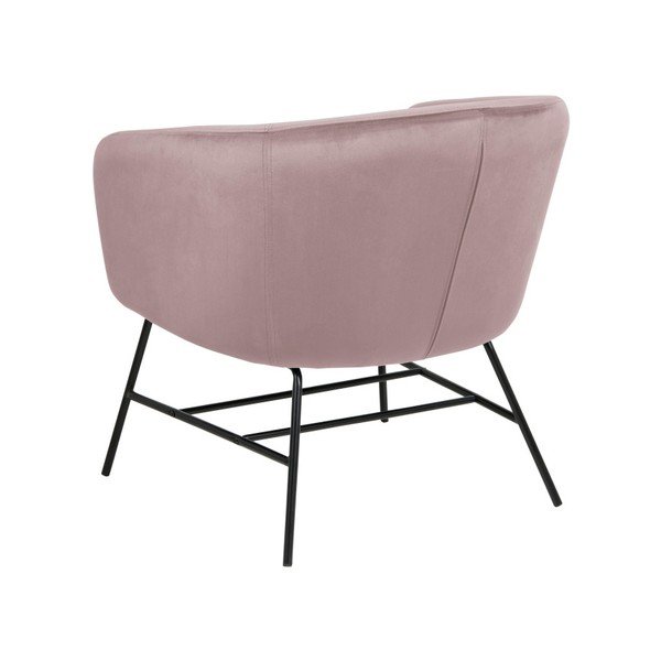 Scaun tapițat cu husă din catifea Actona Ramsey, roz pudră-image-3