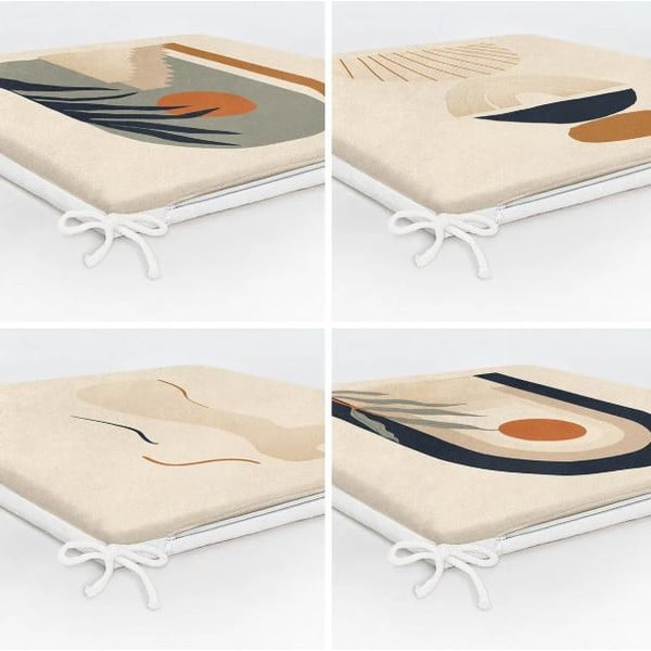 Perne de scaun 4 buc. 42x42 cm Illustrated Arch – Mila Home-image-3