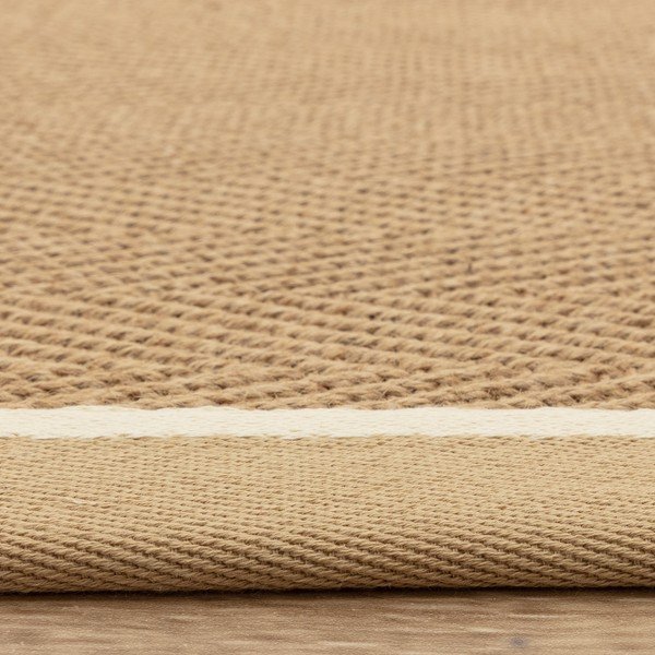 Covor în culoare naturală reversibil, țesut manual din iută 240x340 cm Bordo Herringbone Linen – Asiatic Carpets-image-1