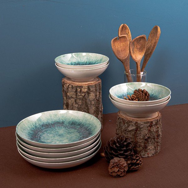 Set veselă 18 piese din porțelan Güral Porselen Forest-image-1