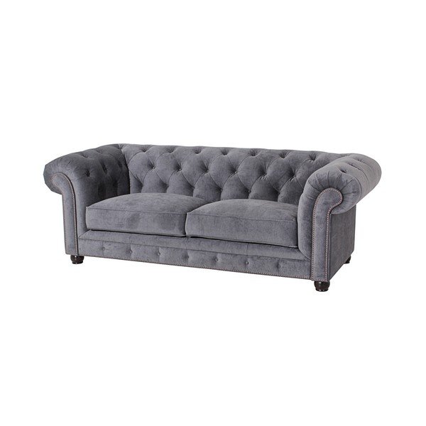 Canapea Max Winzer Orleans Velvet, 216 cm, gri-image-3