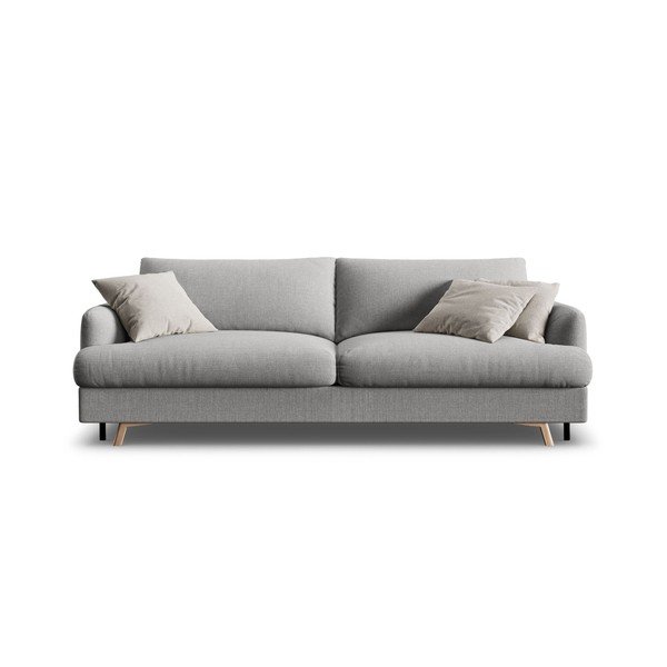Canapea gri extensibilă/cu spațiu de depozitare 233 cm Naomi – Micadoni -image-1