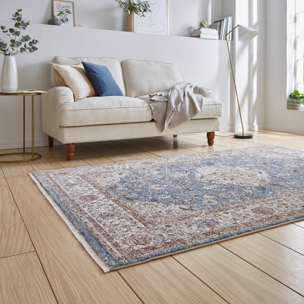 Covor tip traversă albastru/bej 80x300 cm Vintage – Think Rugs-image-2