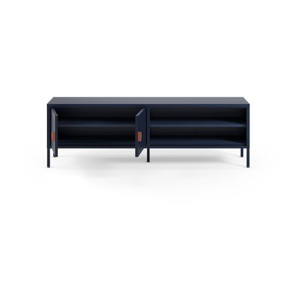 Comodă TV albastru-închis din metal 160x50x35 cm Sayla – Marckeric-image-1