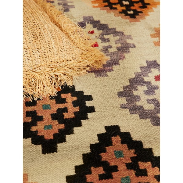 Covor roșu reversibil, țesut manual din lână 200x290 cm Kamal Kian – Nouristan-image-2