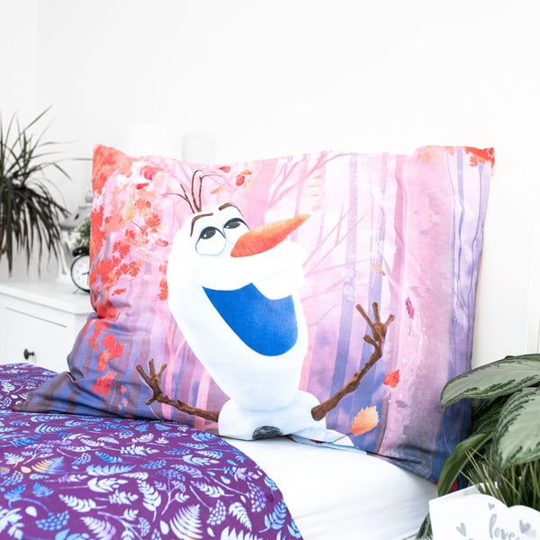 Lenjerie de pat pentru copii din bumbac pentru pat de o persoană 140x200 cm Frozen "Sister Purple" – Jerry Fabrics-image-3