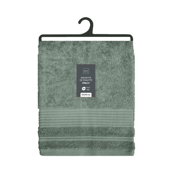 Prosop verde salvie din bumbac din frotir 50x90 cm Tendresse – douceur d'intérieur-image-4