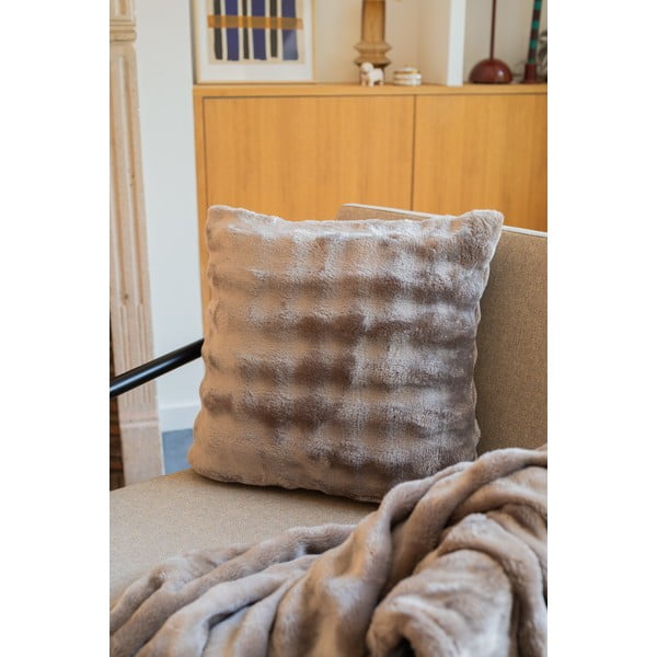 Pătură taupe din micropluș/cocolino 150x200 cm Wave – Tiseco Home Studio-image-1