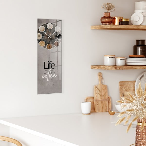 Ceas de perete Styler Glassclock Coffee Love, 20 x 60 cm-image-1