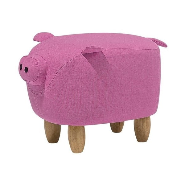 Taburet în formă de porc Monobeli Pig, 32 x 50 cm, roz
