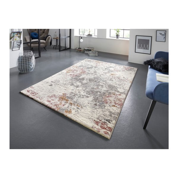 Covor Elle Decoration Arty Fontaine, 160 x 230 cm, gri - albastru deschis-image-1