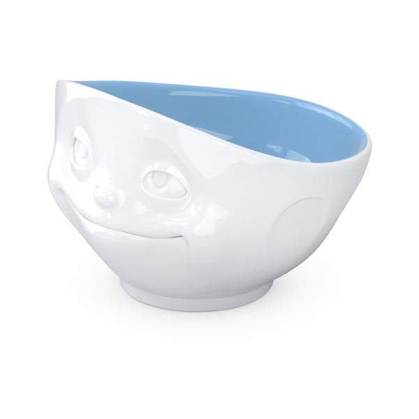 Bol porțelan, îndrăgostit 58products, alb - albastru-image-2