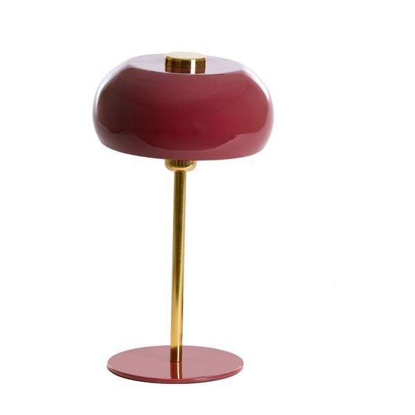 Veioză burgundy cu abajur din metal (înălțime 40 cm) Surin – Light & Living