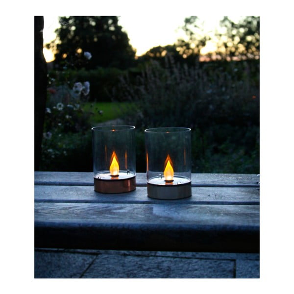Corp de iluminat pentru grădină Solar Energy Garden Light Candle Steel-image-1