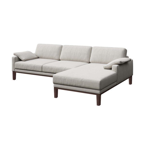 Colțar cu șezlong pe partea dreaptă MESONICA Musso, gri deschis-image-2