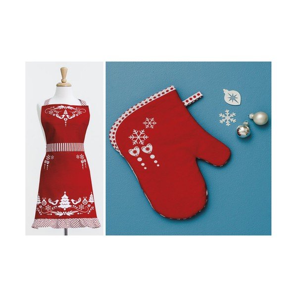 Set șorț de bucătărie și mănuși Lovely Christmas-image-1