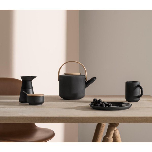 Latieră neagră din gresie ceramică 400 ml Theo – Stelton-image-1