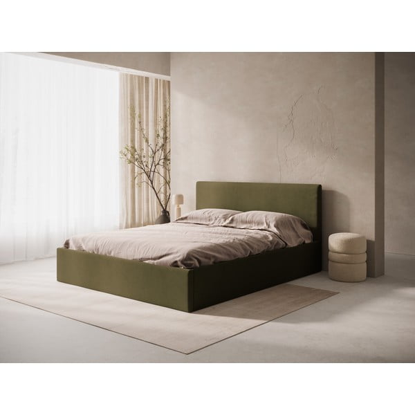 Tăblie de pat verde tapițată 210,5x100 cm Remo – Micadoni -image-1