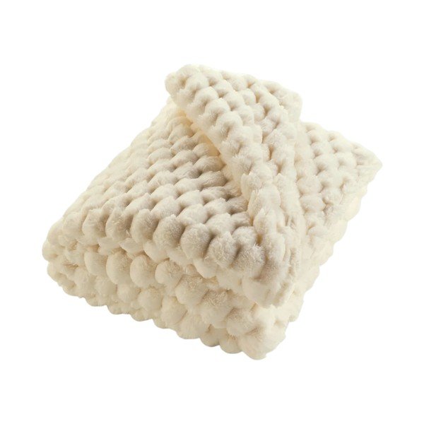 Pătură fildeș din micropluș/cocolino 180x220 cm Frosty – douceur d'intérieur