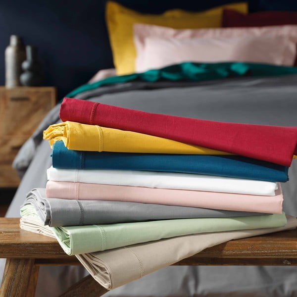 Cearceaf negru din bumbac 180x290 cm Lina – douceur d'intérieur-image-3