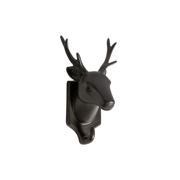 Decorațiune suspendată din porțelan WOOOD Nona Deer, negru-image-1