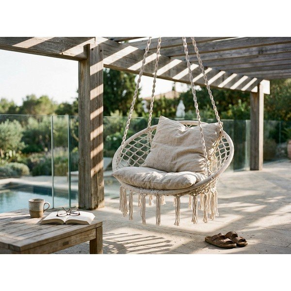 Scaun / leagăn suspendat Bonami Essentials Hylla, bej-image-1