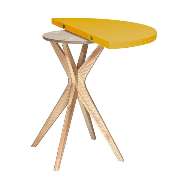 Masă de dining rotundă extensibilă 45x90 cm Jubi – Ragaba-image-3