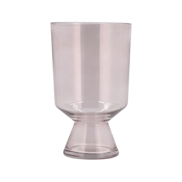 Vază roz-deschis din sticlă (înălțime 24 cm) Drum – Villa Collection