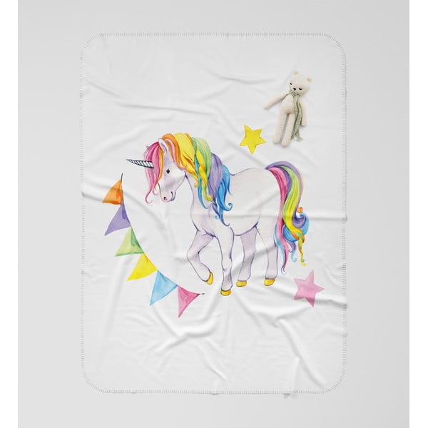 Pătură pentru copii OYO Kids Colorful Unicorn, 120 x 160 cm