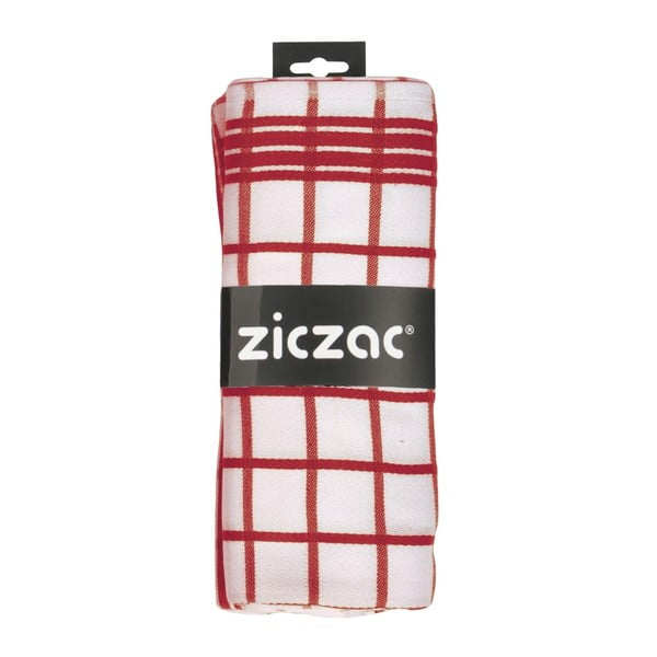 Șervet de bucătărie ZicZac Professional, alb/roșu