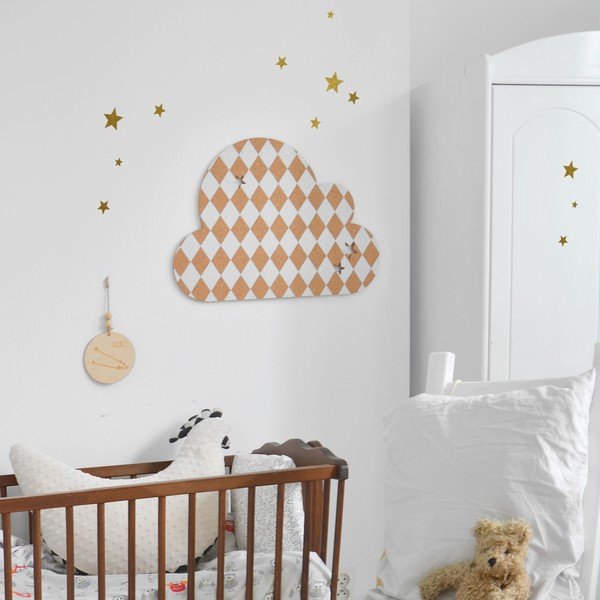 Avizier autoadeziv Dekornik French Cloud White Stars-image-1