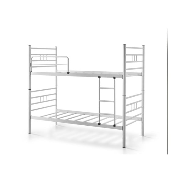 Pat pentru copii  alb supraetajat 90x190 cm R70 – Kalune Design