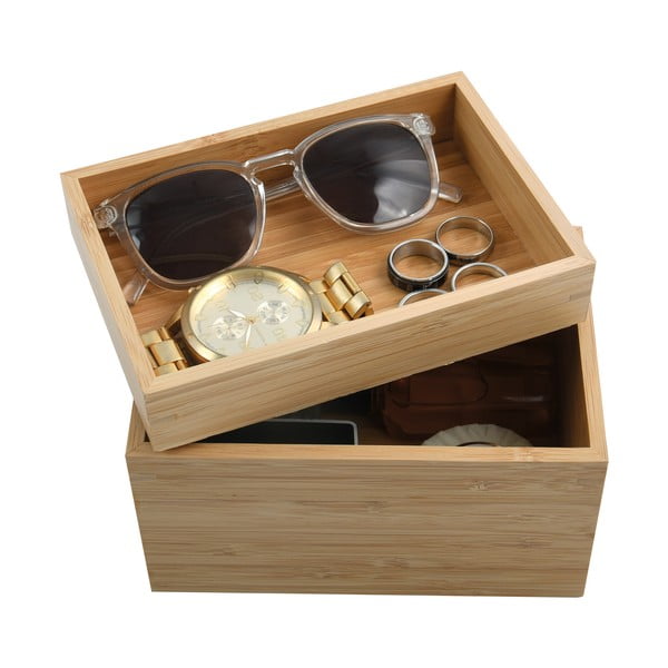 Organizator de baie în culoare naturală pentru cosmetice, din bambus Isalys – MSV-image-4