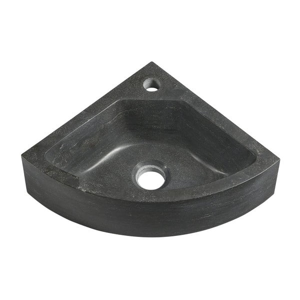 Chiuvetă mică pentru WC neagră din piatră 30x30 cm Blok – Sapho