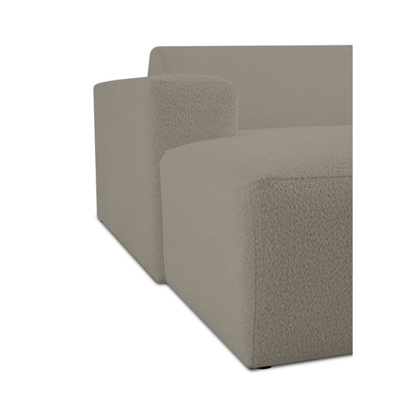 Modul pentru canapea maro deschis cu tapițerie din stofă bouclé (cu colț pe partea stângă ) Roxy – Scandic-image-4