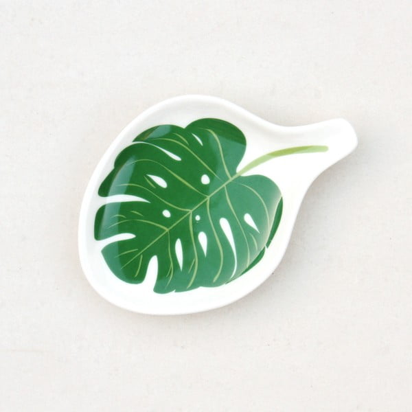Platou din ceramică, model cu frunză Caroline Gardner