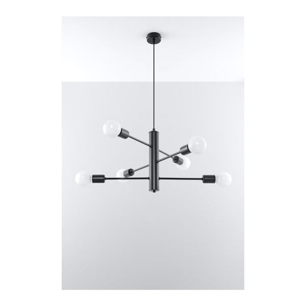 Lustră Sollux Donato 6, negru-image-2