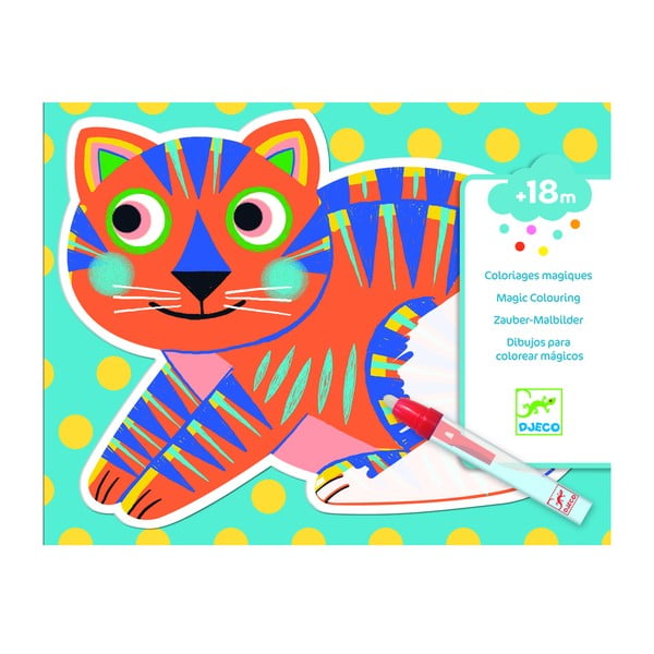 Carte de colorat cu apă Djeco Big Animals-image-1