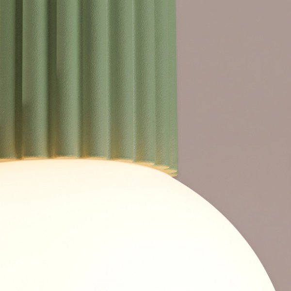 Plafonieră verde salvie din sticlă opal ø 12 cm Orbital – Sollux-image-3