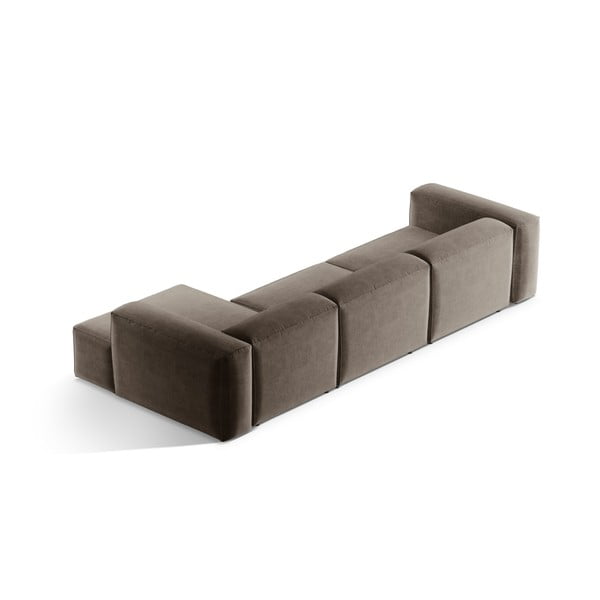 Colțar maro (cu colț pe partea dreaptă/cu șezlong) Bergamo – Cosmopolitan Design-image-4