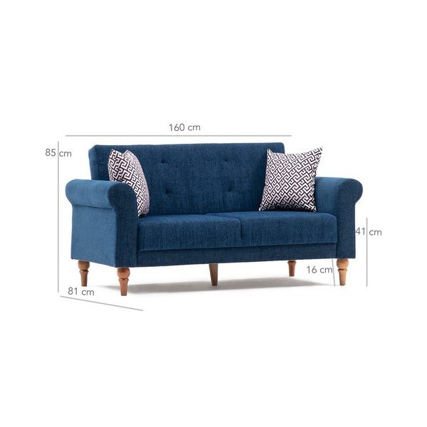 Canapea extensibilă Madona, albastru închis-image-1