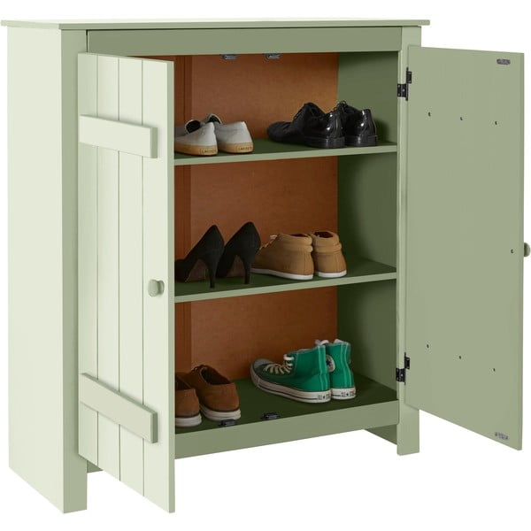 Dulap verde deschis din lemn de pin 100x110 cm Bertram – Støraa-image-4