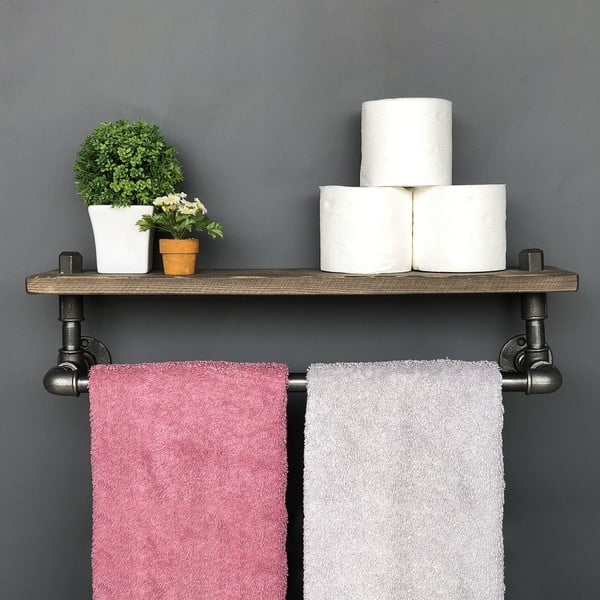 Raft din lemn și cârlige Raffan Pipe-image-1