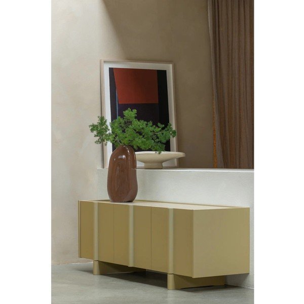 Comodă TV verde din lemn de pin 152x53x46 cm Basu – WOOOD-image-1