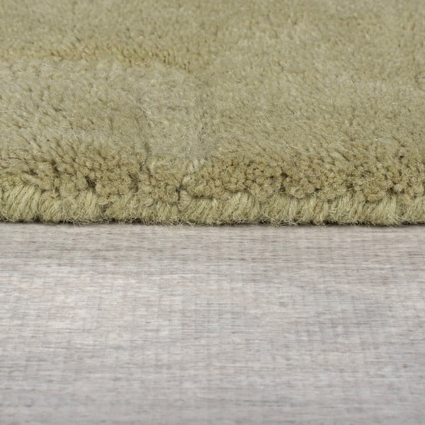 Covor tip traversă kaki țesut manual din lână 60x230 cm Mesmerise Sage – Flair Rugs-image-3