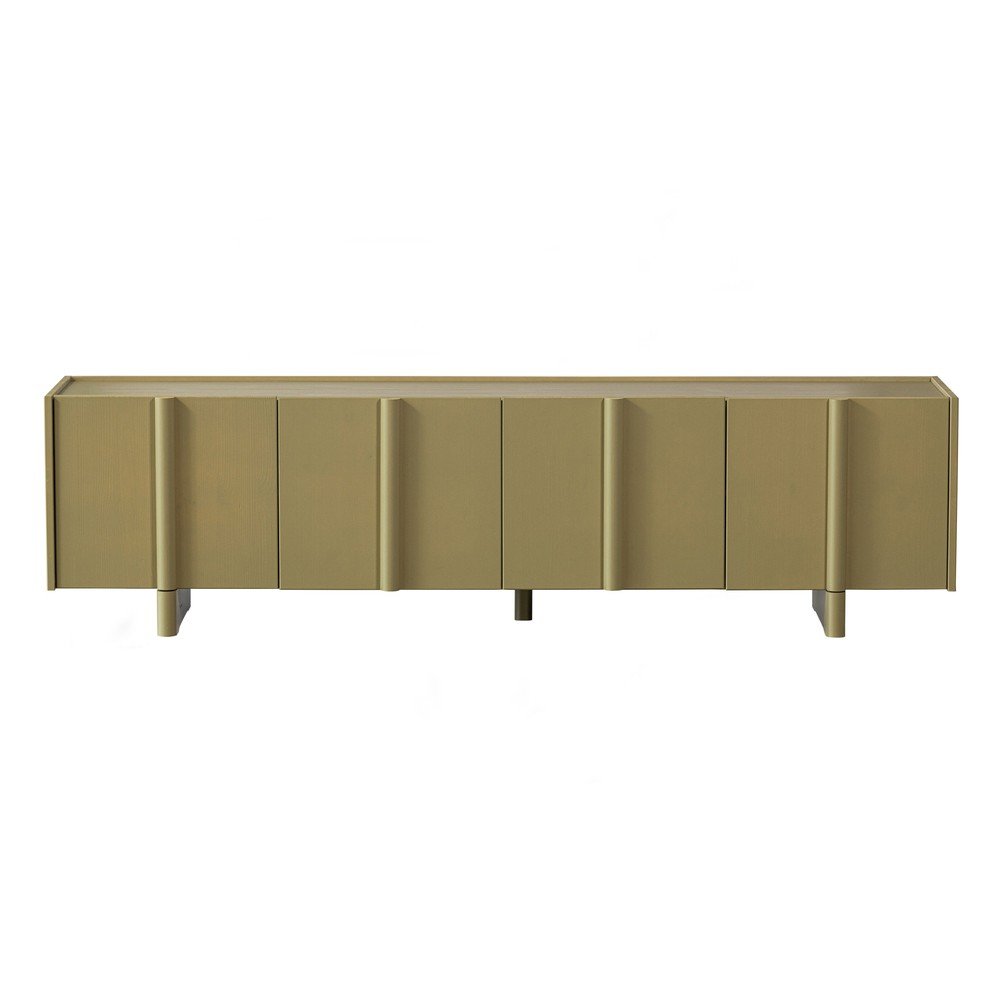 Comodă TV kaki din lemn de pin 200x53x46 cm Basu – WOOOD